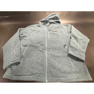 The North Face NWOT Mens Fleece Jacket Full Zip Hooded Gray XXL